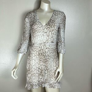 sadie & Sage side winder animal print snake sheer dress size small